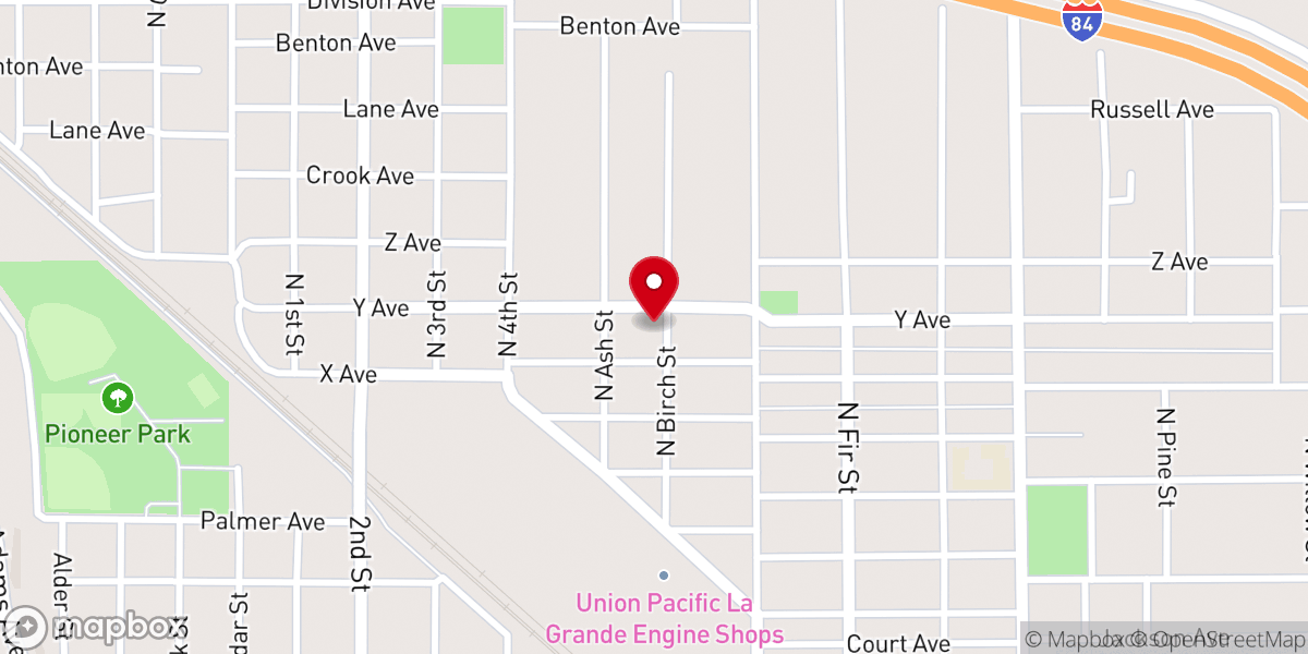 Map showing location of Salvation Army La Grande