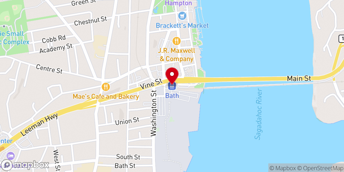 Map showing location of Main Street Bath