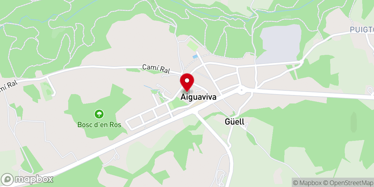Map showing location of Esglèsia de Sant Joan Baptista d'Aiguaviva