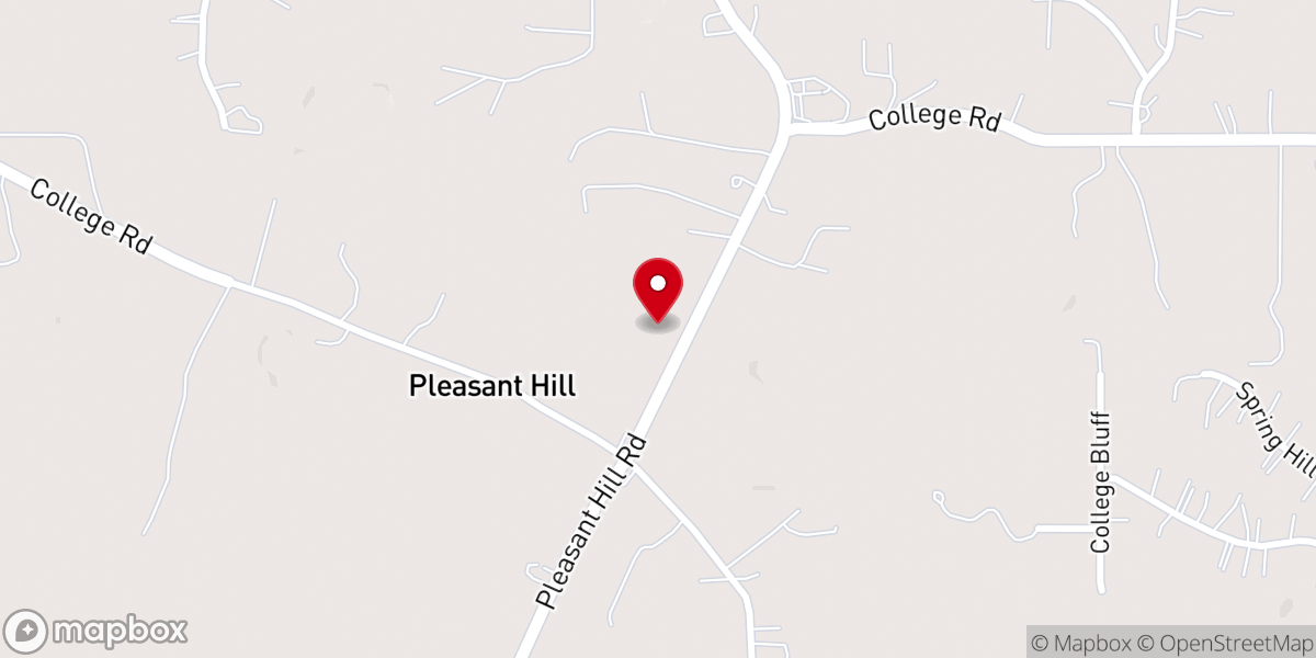 Map showing location of Pleasant Hill United Methodist Church
