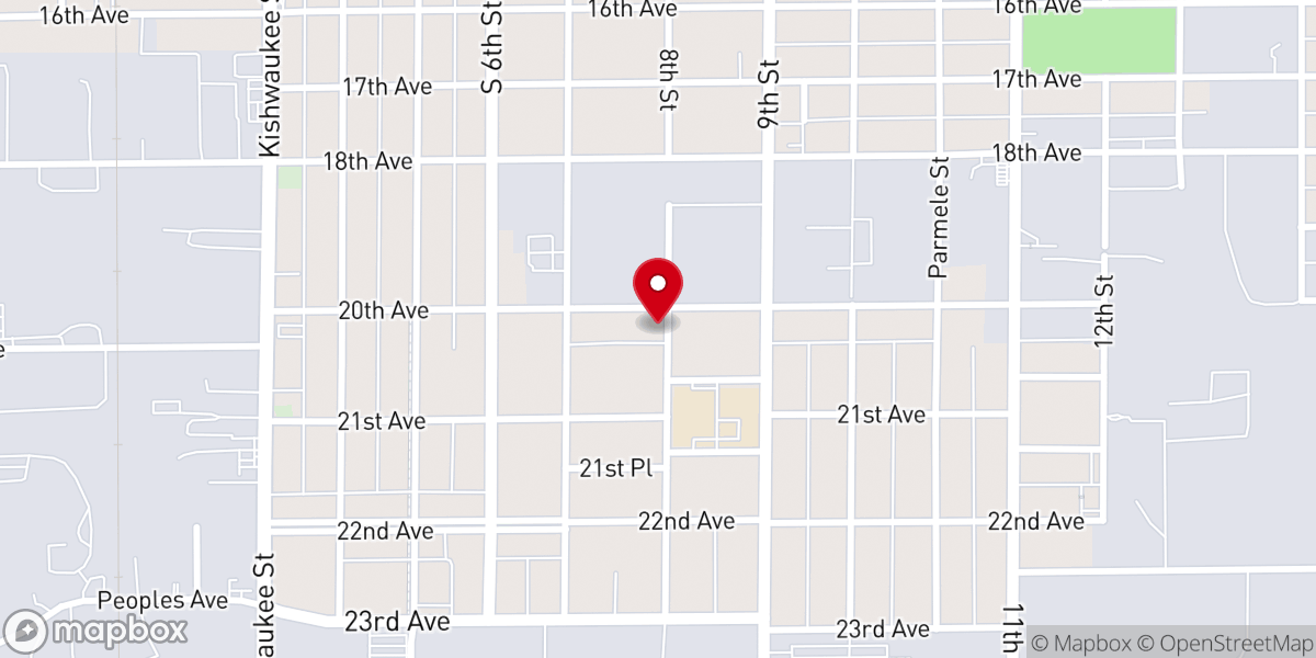 Map showing location of Rockford Church of Christ