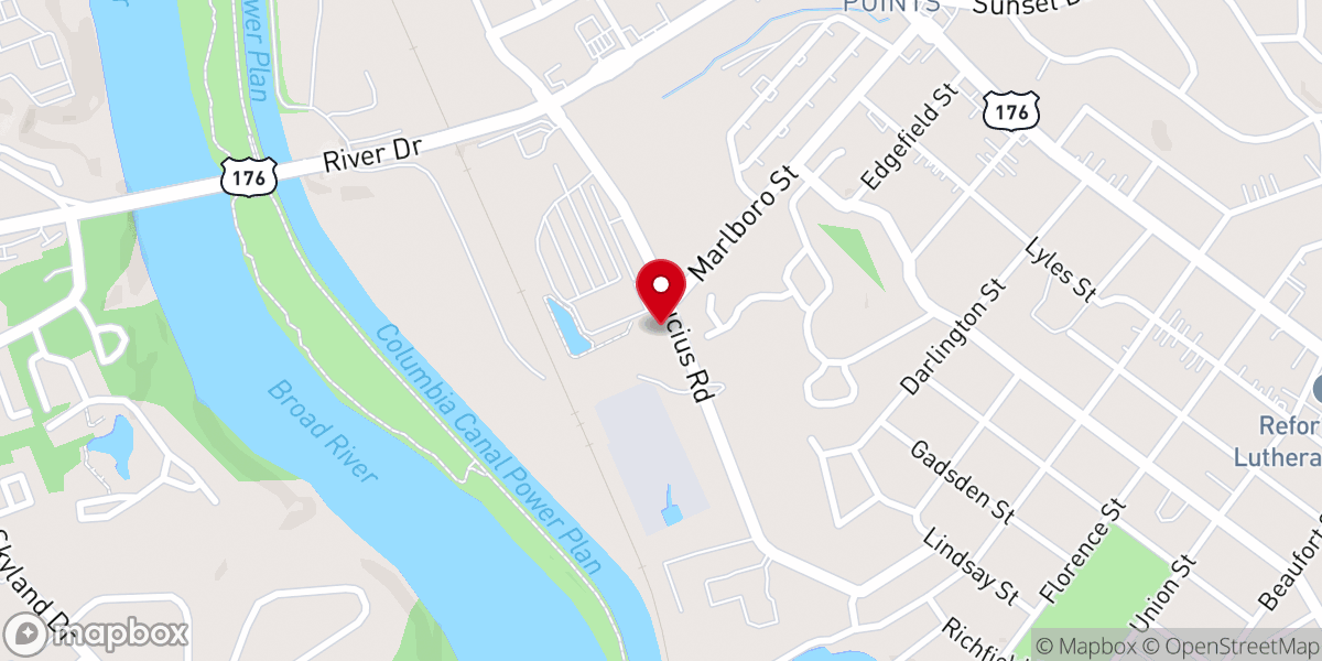 Map showing location of New Hope Baptist Church