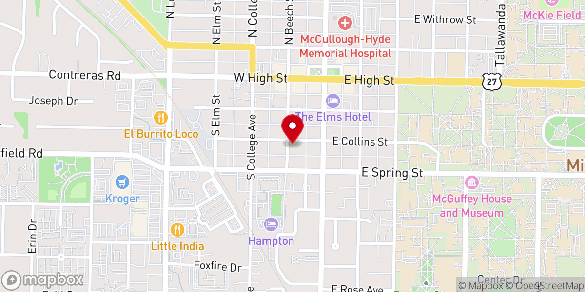 Map showing location of Victory Christian Church