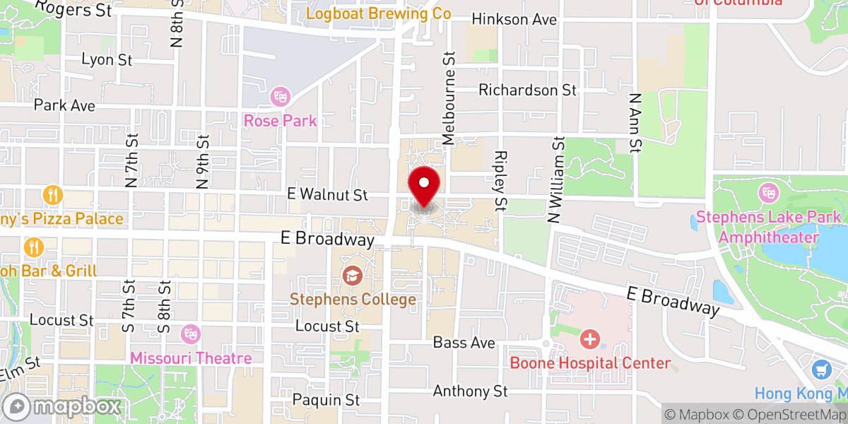 Map showing location of Firestone Baars Chapel