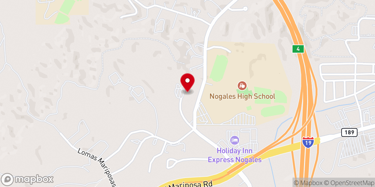 Map showing location of First Baptist Church-Nogales