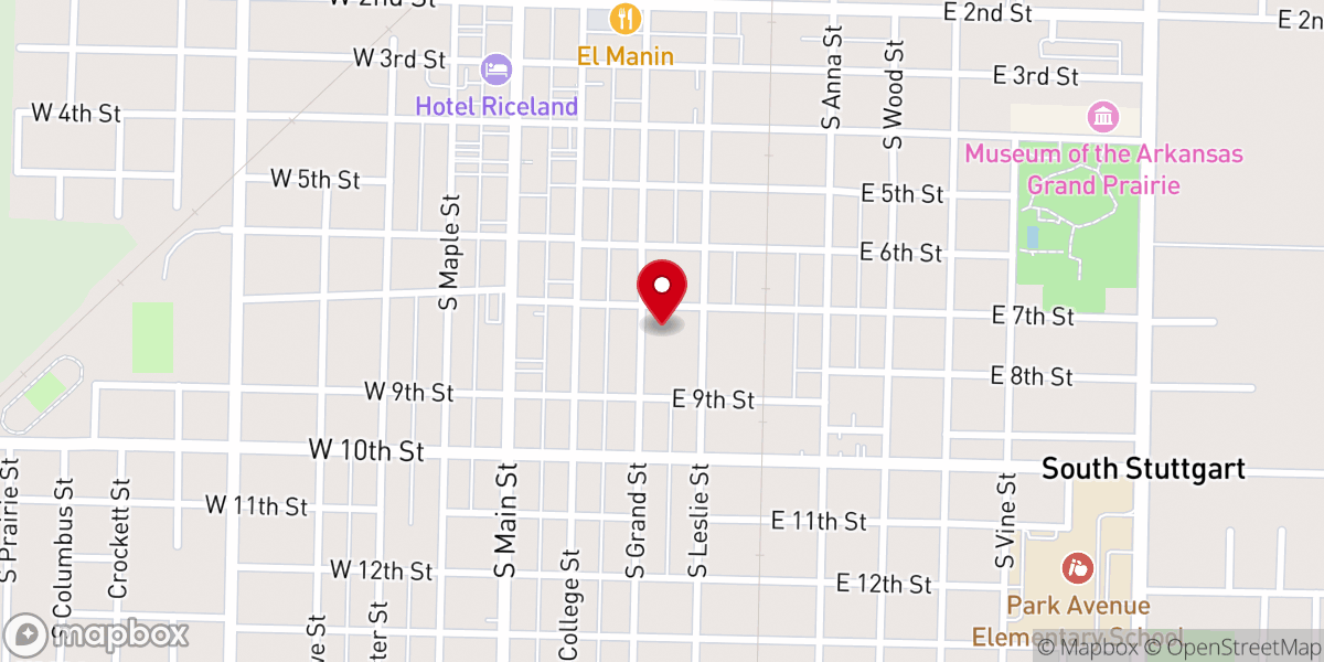 Map showing location of Grand Avenue United Methodist