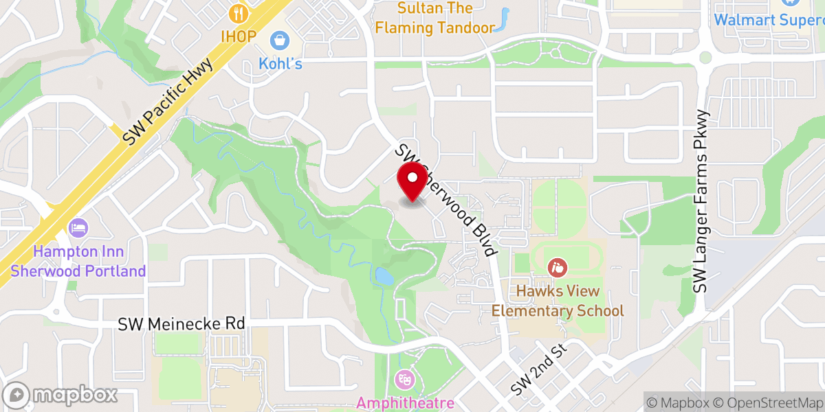 Map showing location of Cedar Creek Church