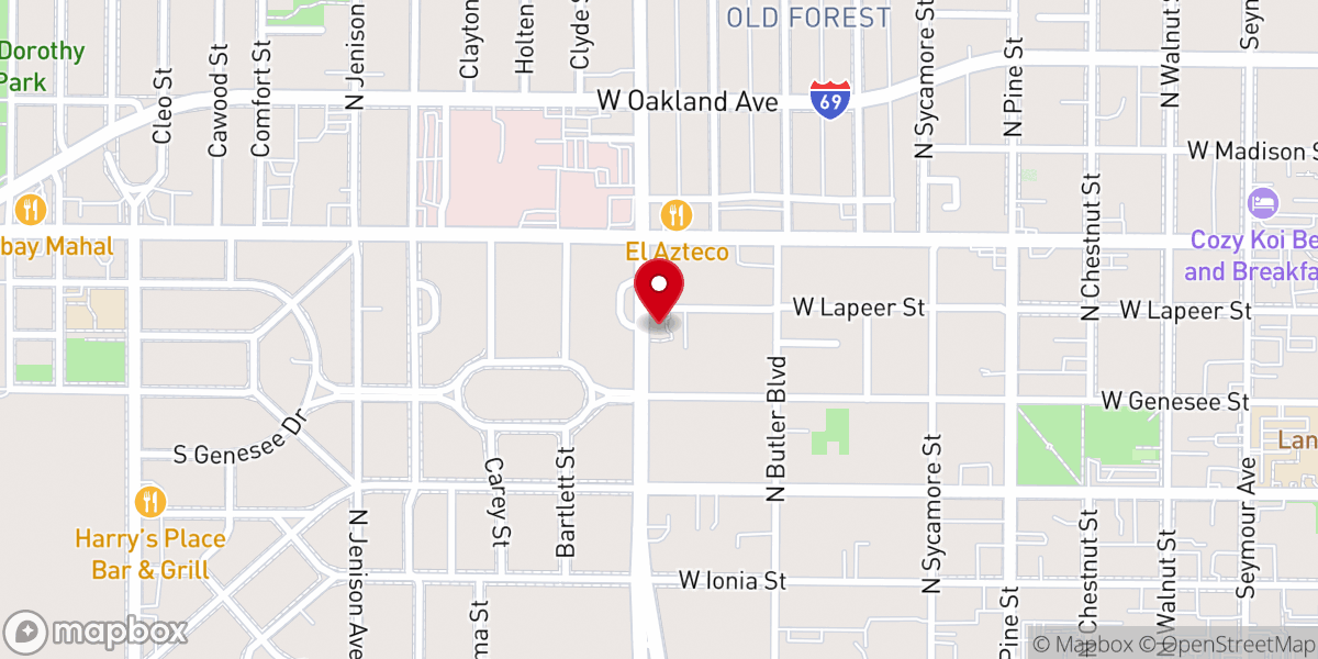 Map showing location of Grace Lutheran Church-ELCA