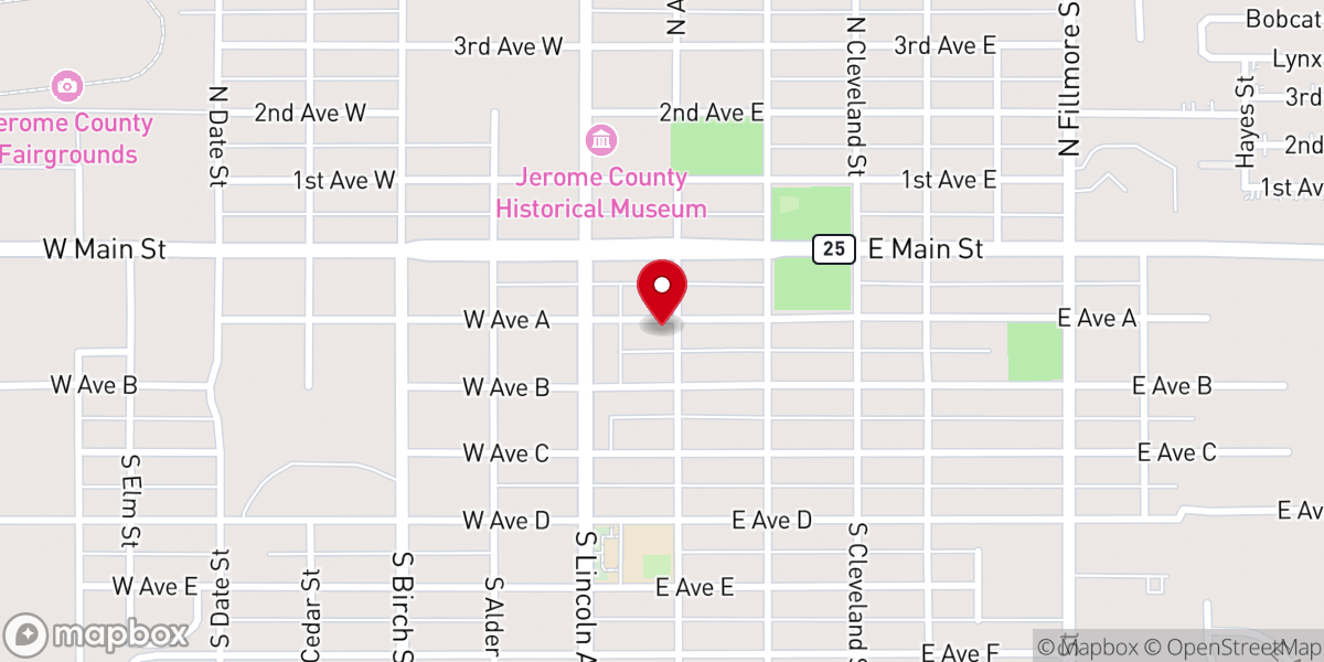 Map showing location of Calvary Episcopal Church