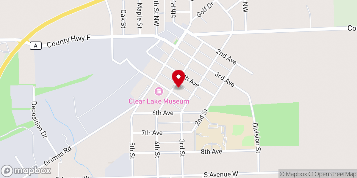 Map showing location of Grace Lutheran Church