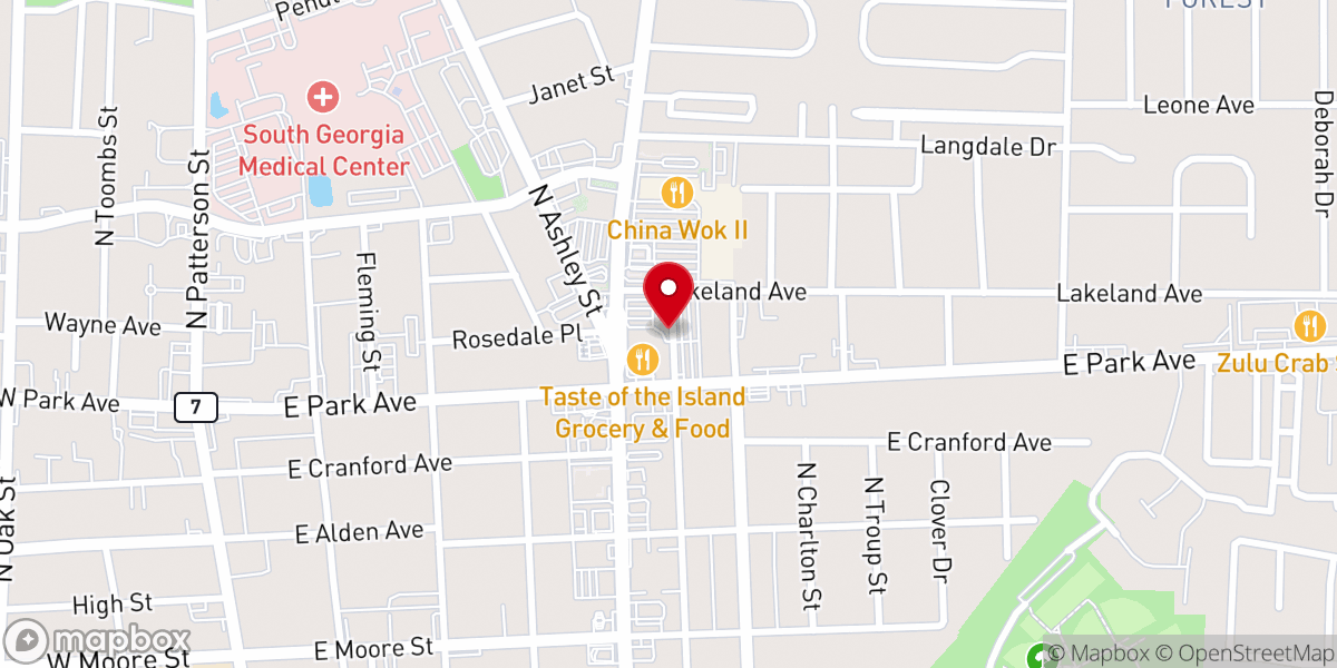 Map showing location of First Assembly of God Church