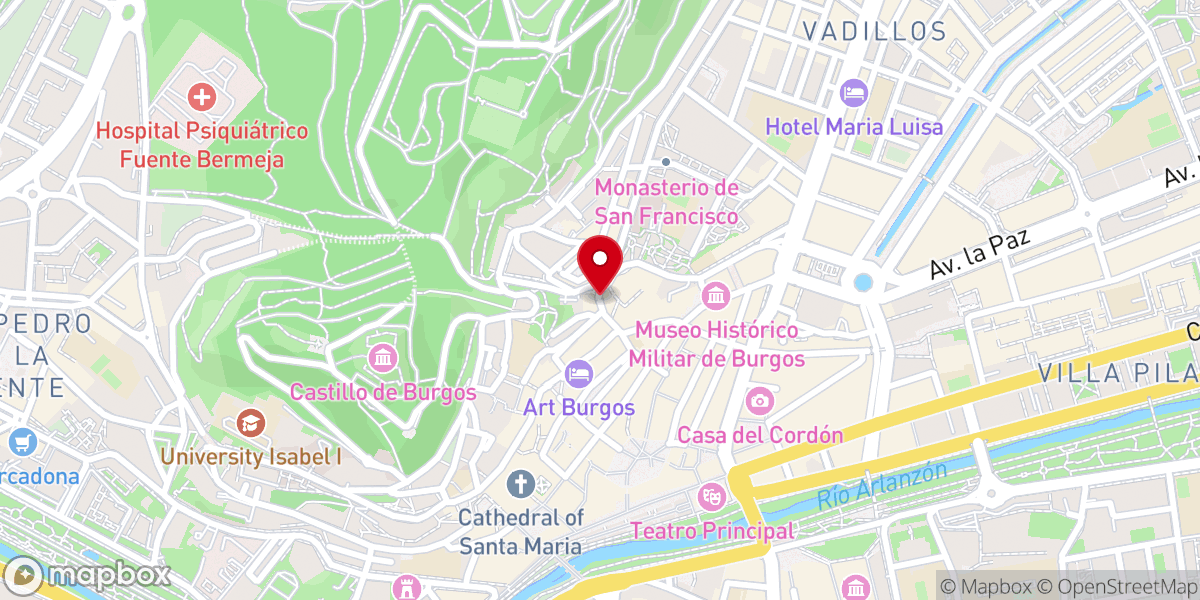 Map showing location of Arco de San Gil