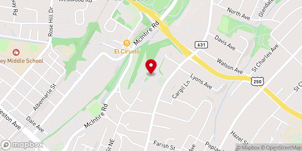 Map showing location of First Baptist Park Street