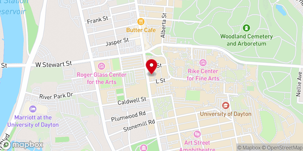 Map showing location of Holy Angels Church