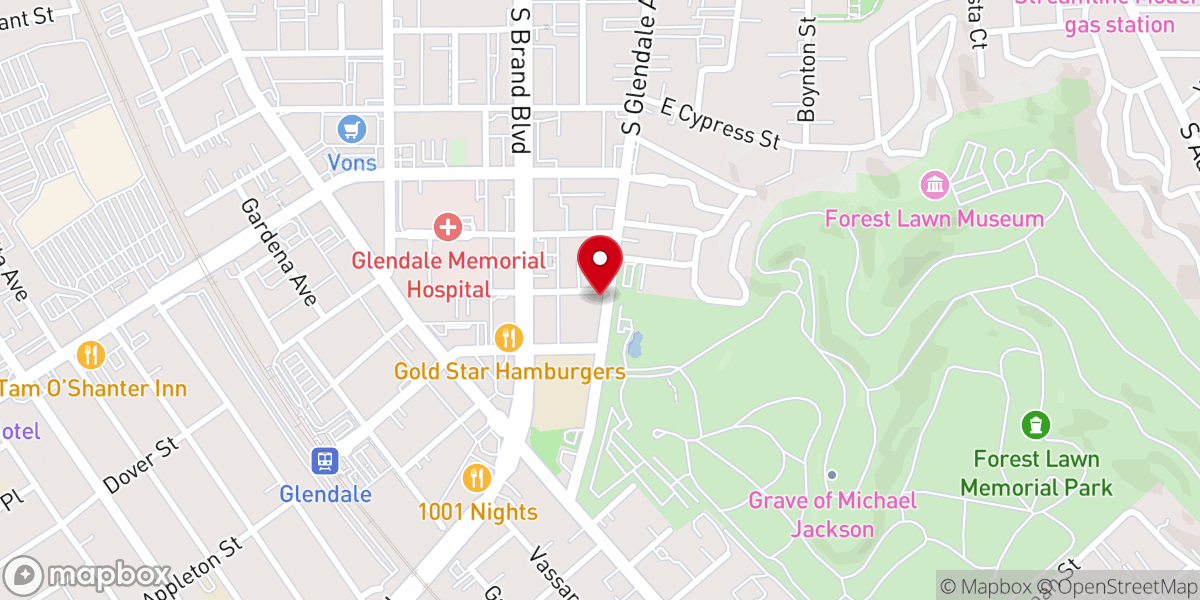 Map showing location of Faith Center Church