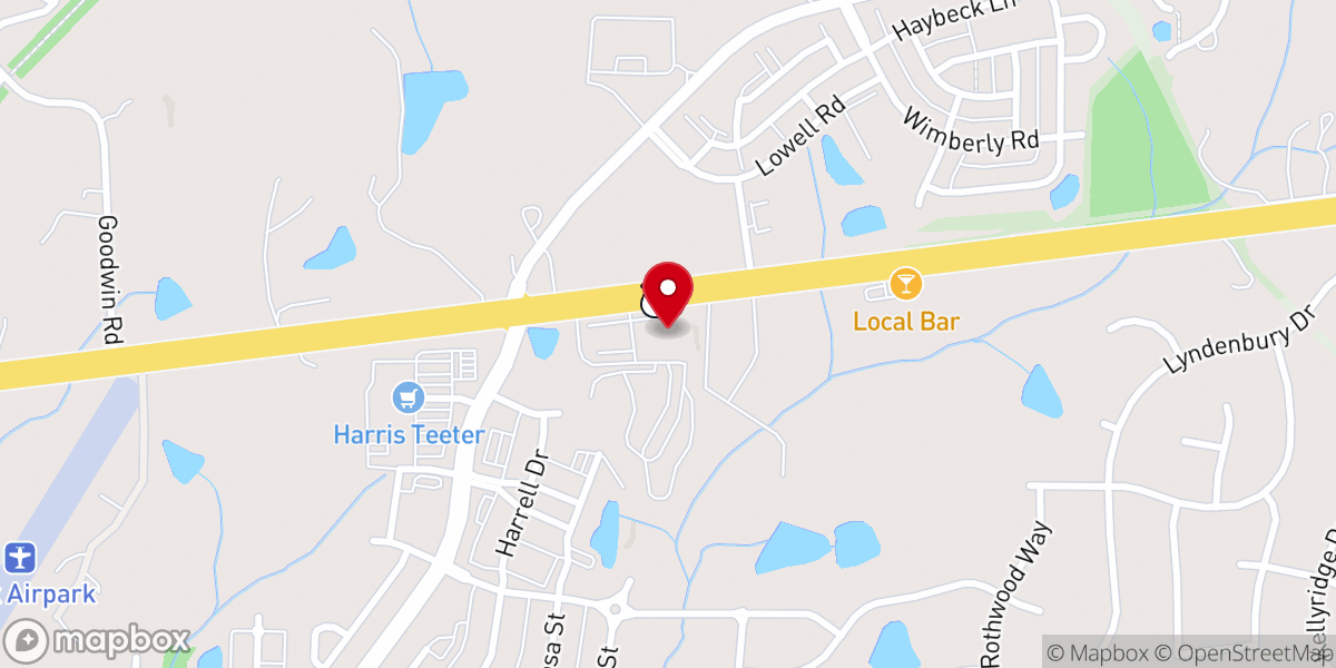 Map showing location of New Hill Community Church