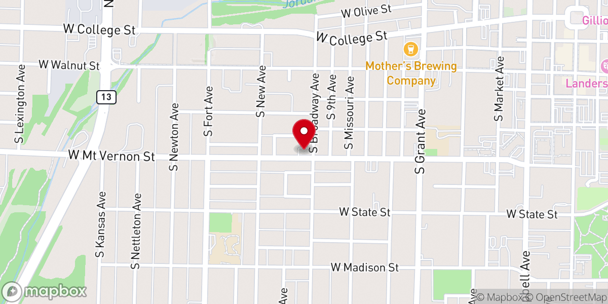 Map showing location of Resurrection Church