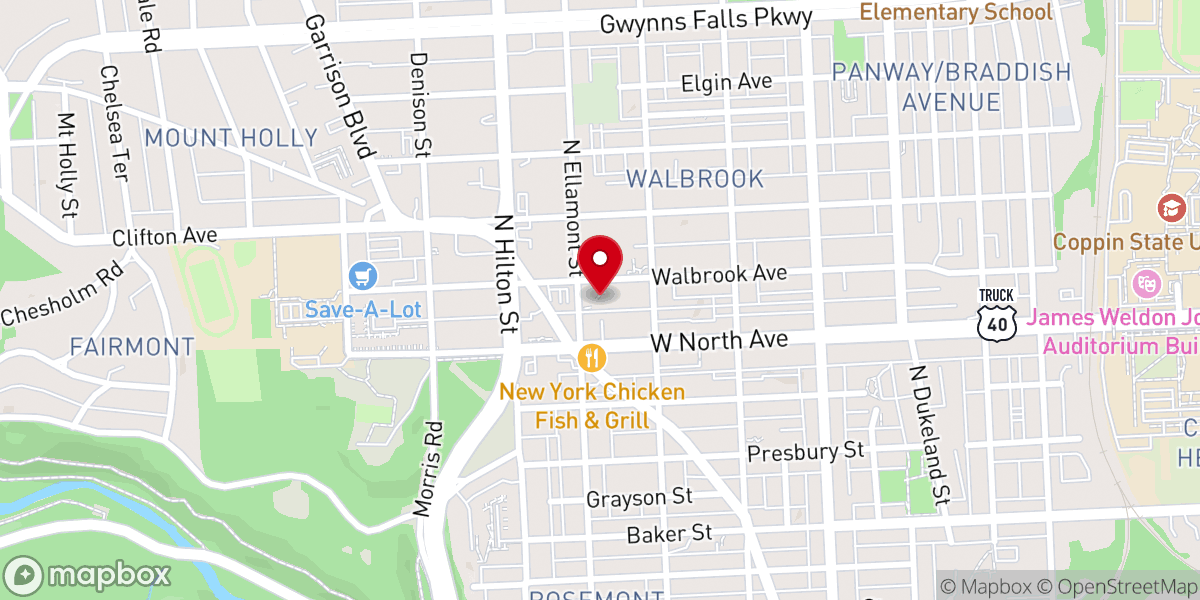 Map showing location of Episcopal Church of Saint Mary the Virgin