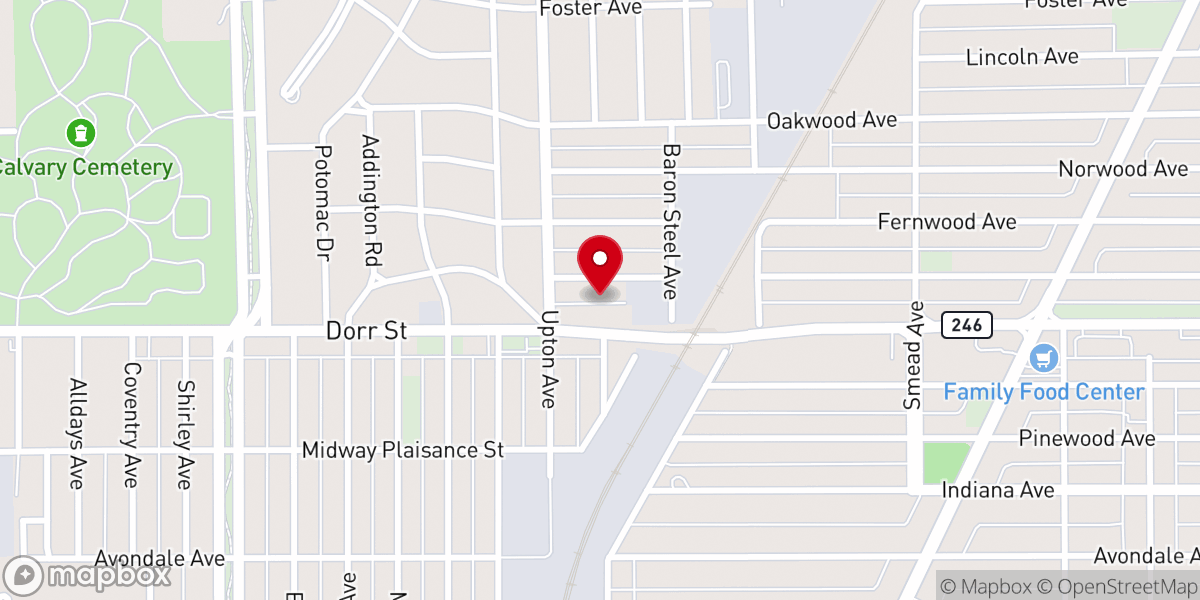 Map showing location of Good News Chapel