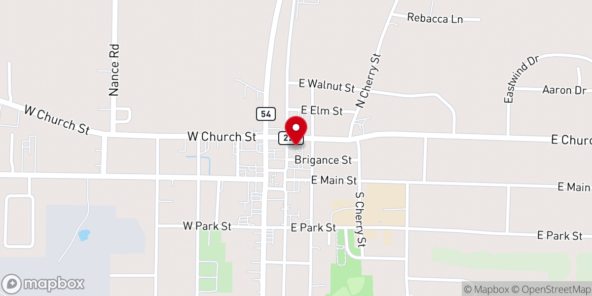Map showing location of Crockett Community Church