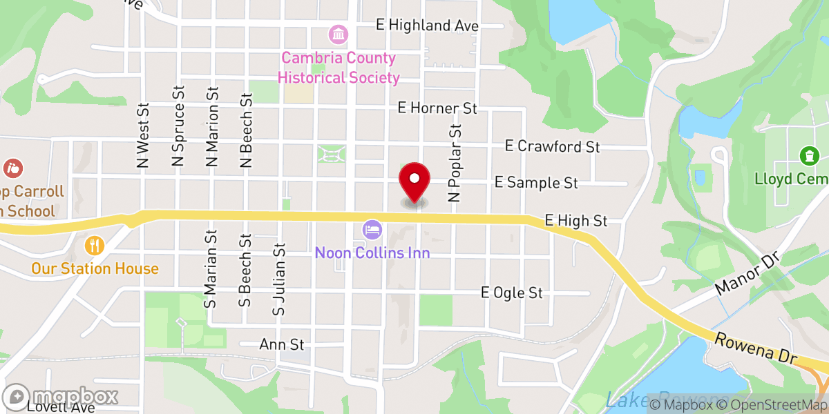 Map showing location of First United Church of Christ