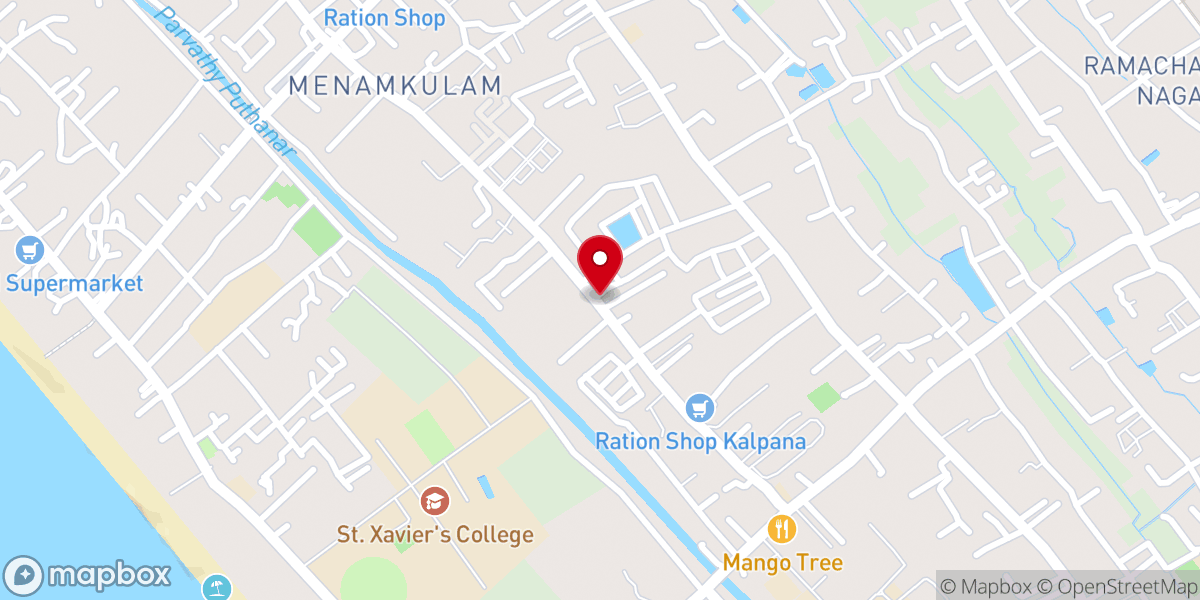 Map showing location of St. Mary's and St Jude Orthodox Syrian Church.