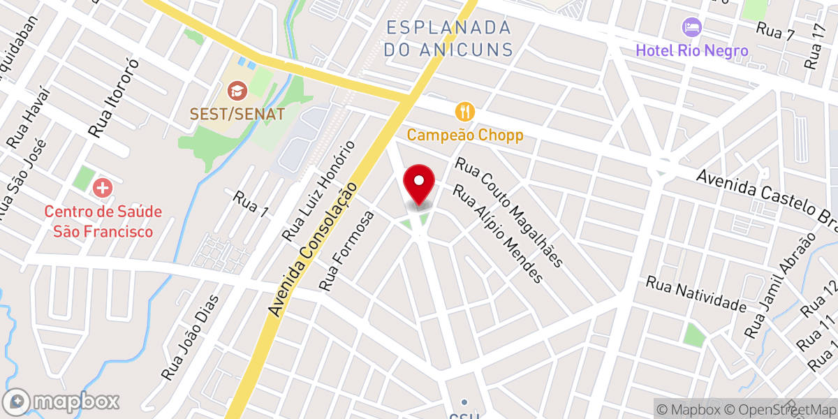 Map showing location of Igreja Batista em Cidade Jardim