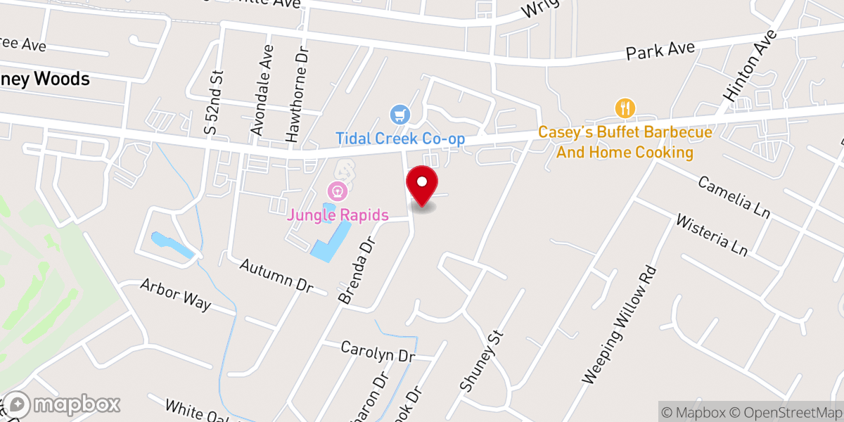 Map showing location of Wilmington Korean Presbyterian Church