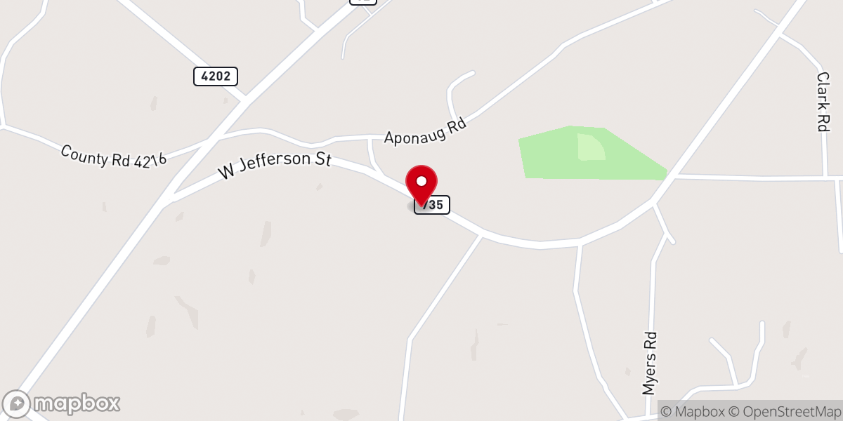 Map showing location of Church of God of Prophecy