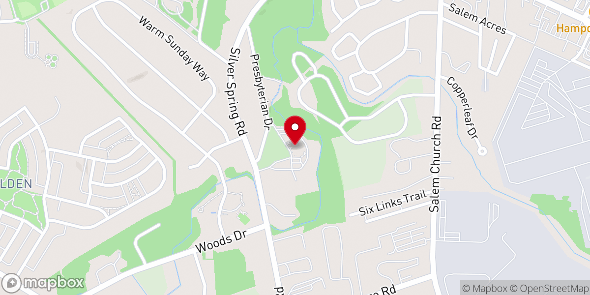 Map showing location of Silver Spring Presbyterian Church