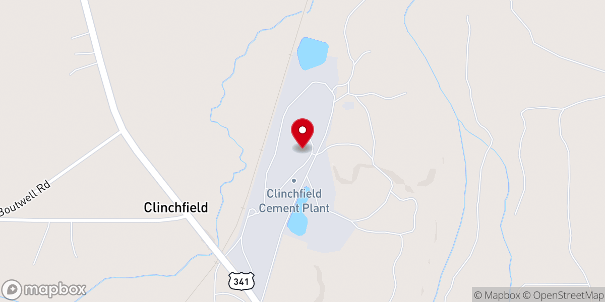 Map showing location of Ready Mix USA Clinchfield Cement Quarry