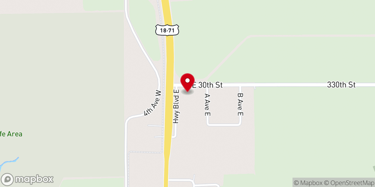 Map showing location of Faith Lutheran Church
