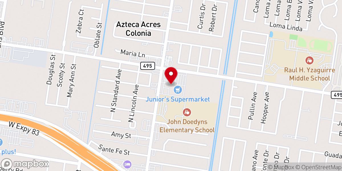 Map showing location of Mariscos La Costa - San Juan