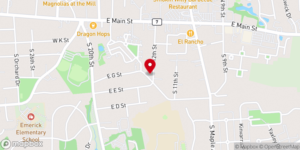 Map showing location of Grace Annex United Methodist Church