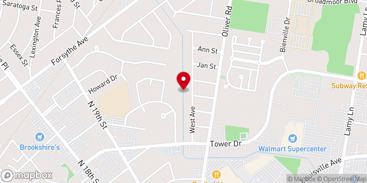 Map showing location of Greater Flowery Mount Baptist Chruch
