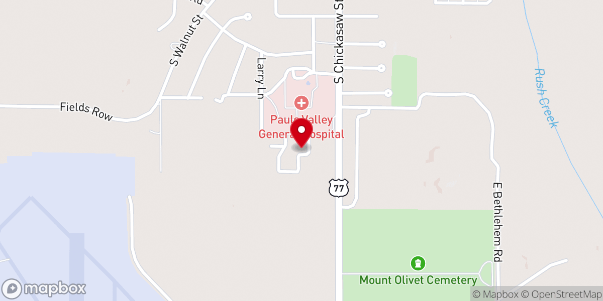 Map showing location of BROOKSTONE PARK OF PAULS VALLEY