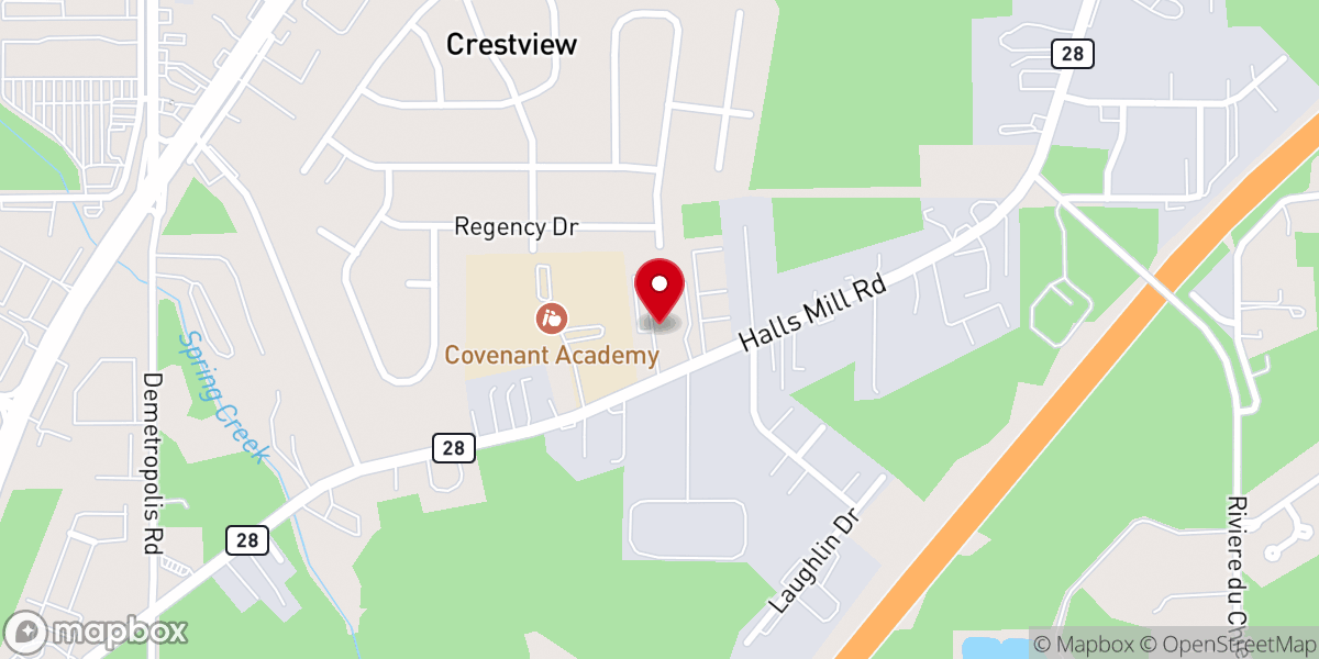 Map showing location of Tree of Life Christian Church