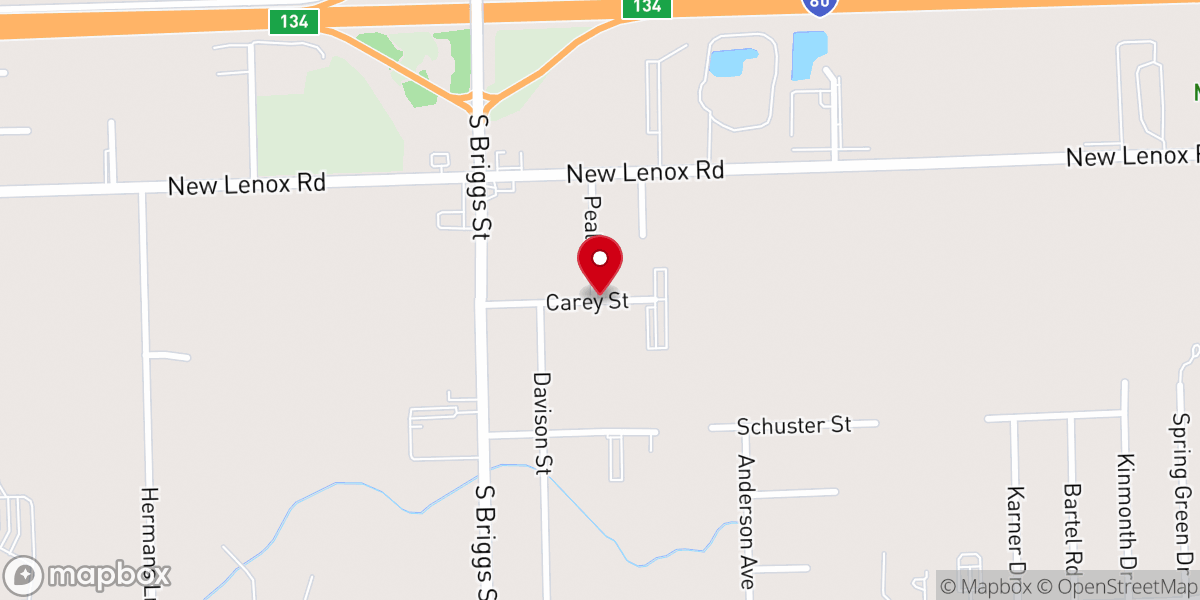 Map showing location of Mt. Olive Missionary Baptist Church