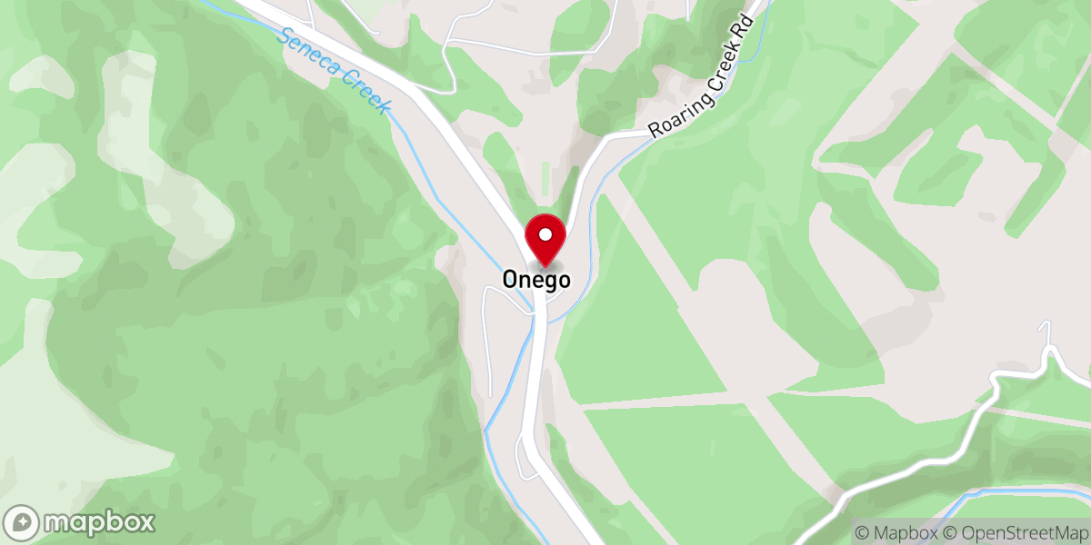 Map showing location of Onego Church