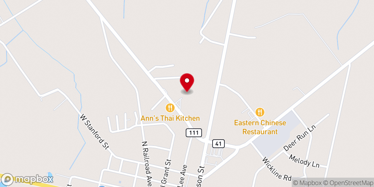Map showing location of Grace Covenant Church