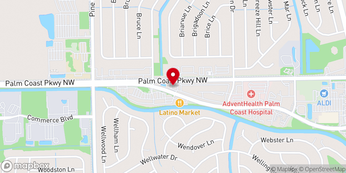 Map showing location of CCUS Church - Palm Coast