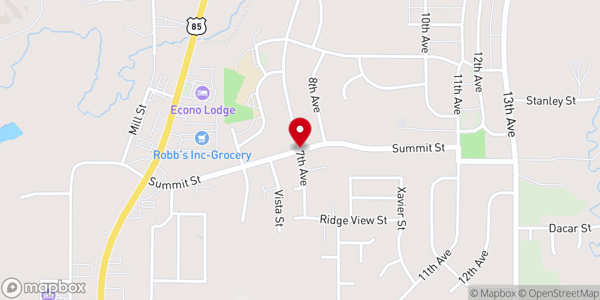 Map showing location of Open Bible Church