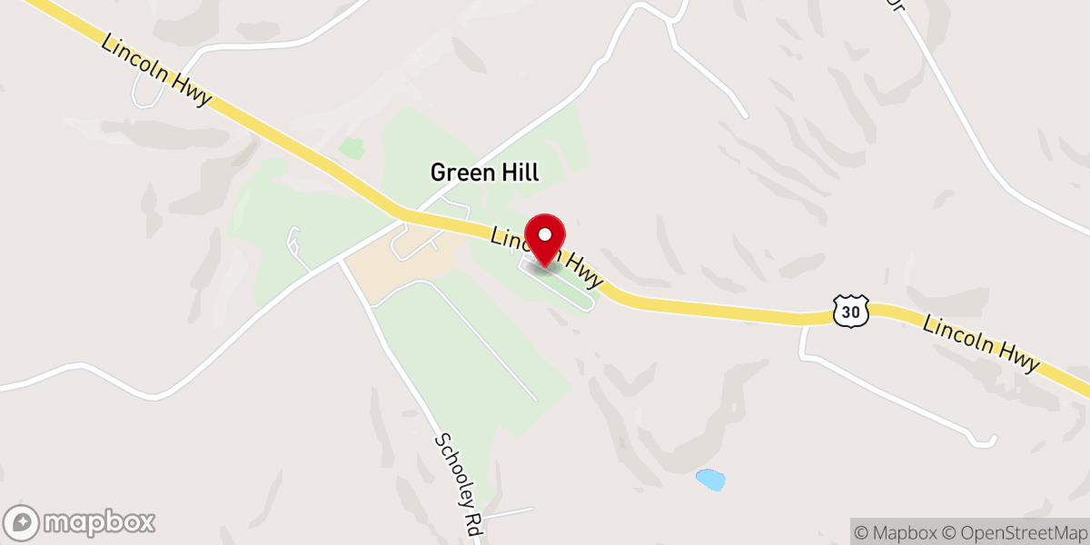 Map showing location of Asbury United Methodist Church