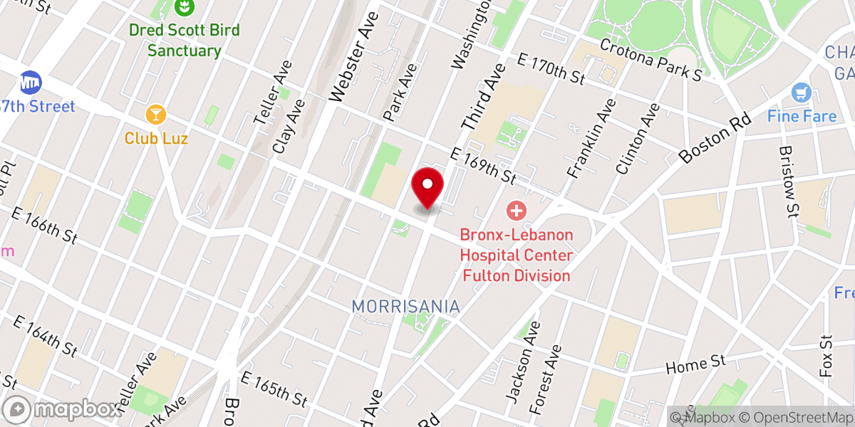 Map showing location of World Evangelical Deliverance Center