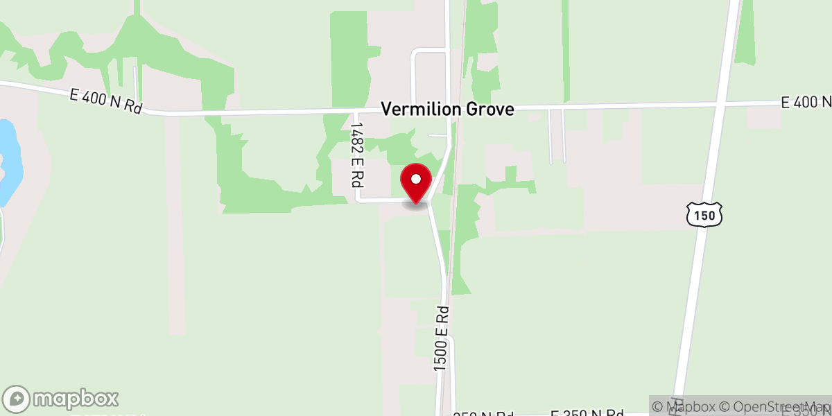 Map showing location of Vermilion Grove Friends Meeting