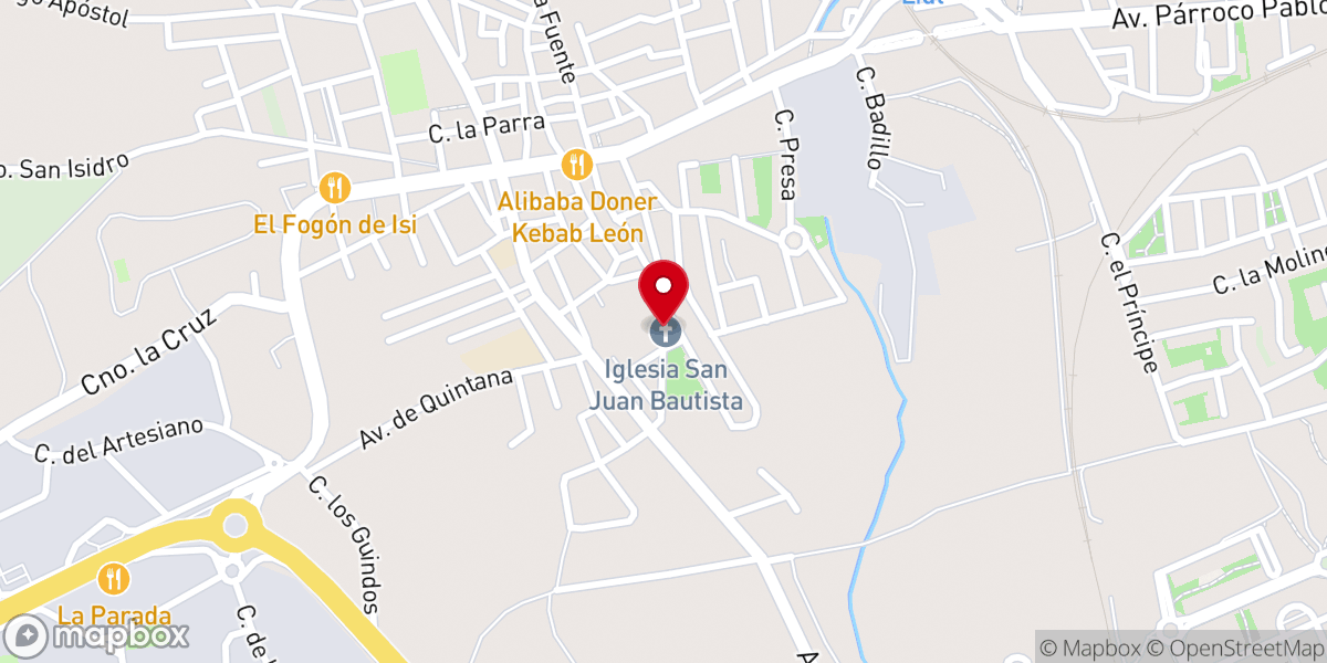 Map showing location of Parroquia de San Juan Bautista