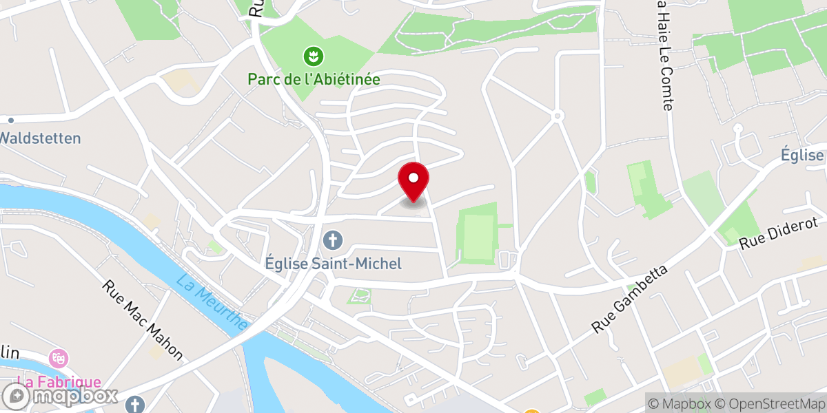 Map showing location of Le Tabernacle Nancy