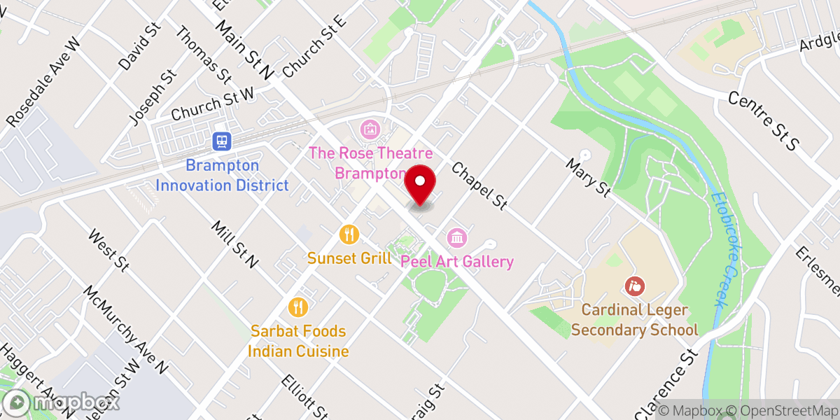 Map showing location of Harvest Worship Centre