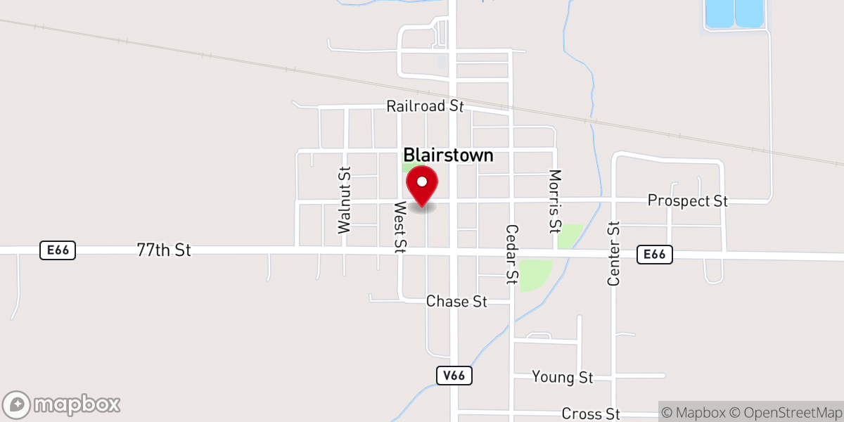 Map showing location of Calvary United Methodist Church