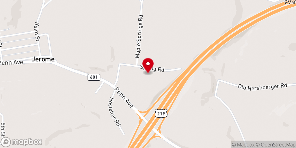 Map showing location of Church of the Brethren Distrct
